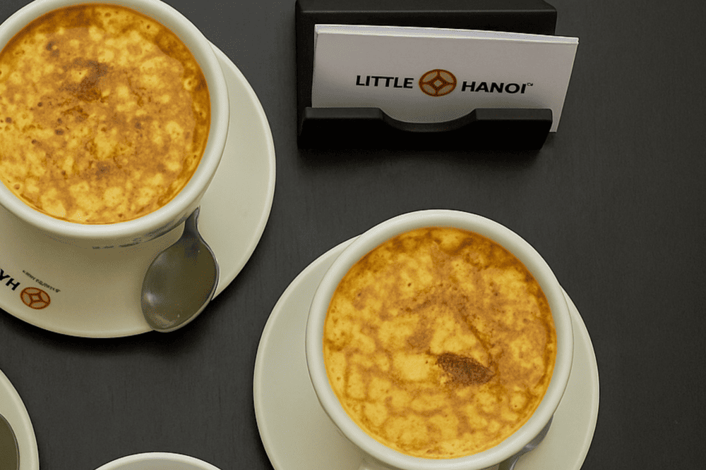 The signature egg coffee is prepared using the original 1946 recipe with perfectly balanced robusta coffee and egg cream